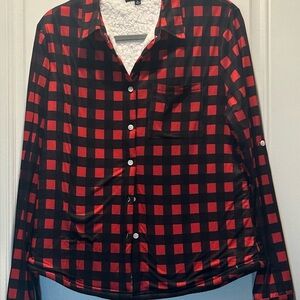 Red and Black Checkered Men's Shirt